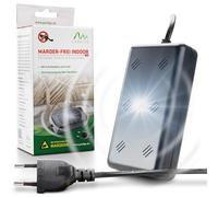 Gardigo® Répulsif Anti Martres Intérieur LED, Répulsif Ultrason Anti-Martres Fouines Renards Ratons Laveurs et Rongeurs, 230V Prise Secteur, Flash LED, Variations de fréquences.