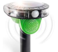 GARDIGO Répulsif Anti-Pigeons Solaire avec Détecteur de Mouvement | Anti-pigeons - Répulsif oiseaux Solaire - Détecteur de mouvement avec Flash LED - Pour Jardin, Terrasse