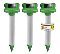 GARDIGO Répulsif Anti-Taupes Solaire à Ultrasons Lot de 3 | Contre taupes, campagnols et rongeurs - Sans produits chimiques - Alimentation solaire - Pour jardin, pelouse et potager