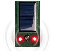 GARDIGO® Répulsif Chats Ultrason Solaire Exterieur Fréquence Réglable; Repousse Les Chiens, Chats, Souris, Rats et Animaux Sauvages I Dissuasion d'animaux avec Flash LED Blanc et Rouge