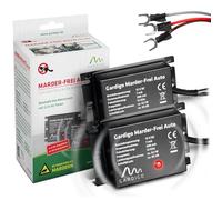 Gardigo Répulsif Ultrason Anti Martre Voiture, Lot de 2, 12V | Protection du Compartiment Moteur pour Voiture, Camping-Car & Utilitaire. Connexion à la Batterie 12V