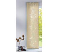 Gardinenbox 85611 Tendril Rideau Japonais Moderne Coulissant en Tissu dévoré de qualité supérieure avec Chariot de Panneaux, 245 x 60 cm (H x l) Sable