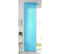 Gardinenbox Lot de 1 Rideau Coulissant en Microfibre - Séparateur de pièce - 245 x 60 cm - Turquoise Mat - Rail de Panneau - Barre de lestage - 85600N