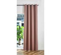 Gardinenbox München Dark 202410 Rideau occultant à œillets - 100% occultant - Reliure Triple Couche - Motif à Chevrons - Rose Vieilli - 245 x 145 cm (H x l)