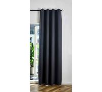 Gardinenbox Rideau occultant à œillets - 225 x 145 cm (H x l) - 100% occultant - München Dark - Reliure Triple Couche - Motif à Chevrons - Gris foncé