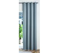 Gardinenbox Rideau occultant à œillets - 225 x 145 cm (H x l) - Bleu - 100% occultant - München Dark - Reliure Triple Couche - Motif à Chevrons