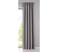 Gardinenbox Rideau Opaque « Newyork » - avec Passants cachés - Gris - 225 x 140 cm - 1 pièce - Rideau occultant Thermique - Isolation Acoustique - avec Galon fronceur - 2020610