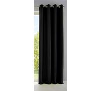 Gardinenbox Rideau Opaque Palermo avec œillets et embrasses - 145 x 140 cm - Noir - 10000265