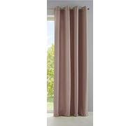 Gardinenbox Rideau Opaque Palermo avec œillets et embrasses, Couleur Taupe - 245 x 140 cm - 10000265