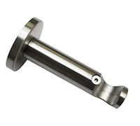 GARDINIA 10011152 Support Ouvert pour Tringle à Rideau, Métal, Effet INOX, 8 x 8 x 0,02 cm