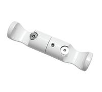 Gardinia Adaptateur pour Support de Tringle à Rideau Fixation Plafond, pour 2 tringles, Support Ouvert, Matériel de Fixation Inclus, Diamètre: 20 mm, Blanc