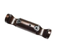 Gardinia Adaptateur pour Support de Tringle à Rideau Fixation Plafond, pour 2 tringles, Support Ouvert, Matériel de Fixation Inclus, Diamètre: 20 mm, Couleur: Bronze