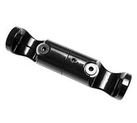 Gardinia Adaptateur pour Support de Tringle à Rideau Fixation Plafond, pour 2 tringles, Support Ouvert, Matériel de Fixation Inclus, Diamètre: 20 mm, Noir
