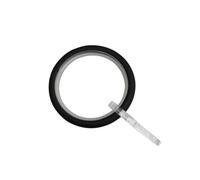 GARDINIA Anneaux à Rideaux avec Insert Coulissant et Crochet à Rideaux, métal, pour Ø 25 mm, Noir Mat, 10 pièces