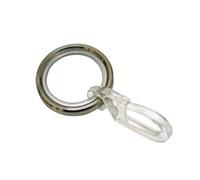 Gardinia Anneaux à Rideaux pour Tringles à Rideaux de Ø 12 mm, Insert Coulissant et Crochet à Plis Inclus, Série New York, 8 pièces, Acier Inoxydable