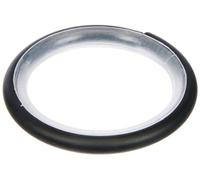 GARDINIA Anneaux de Rideaux Kreta, 10 pièces, Insert Coulissant et Agrafes Inclus, Ø 27/35 mm, Métal/Plastique, Noir Mat
