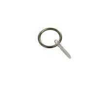 GARDINIA Anneaux pour Rideaux KOS, avec Crochets à pli, pour Le Kit de tringles à Rideaux KOS, 6 pièces, intérieur Ø 27 mm, extérieur Ø 35 mm, Largeur 4 mm, métal, Aspect INOX