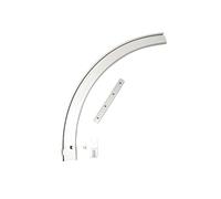 Gardinia Arc Rond Gauche pour Rails à 1 Voie, Blanc, 20x20 cm
