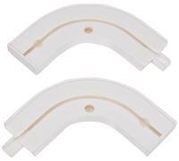 Gardinia Arc Rond GE1 avec Queue Blanche 13,5/13,5 cm, 1 Paire, Plastique, Blanc