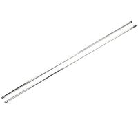GARDINIA Barre de Vitrage, Embouts d'Extrémité en Plastique et Crochets à Vis Inclus, Extensible, 100-160 cm, Brun, Métal/Plastique