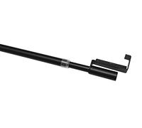 Gardinia Barre de Vitrage, Extensible, Barre à Rideaux sans Vis ni Perçage, Ø 7/9 mm, 90-130 cm, Métal, Noir