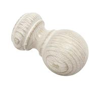Gardinia Boule d'extrémité, 2 x Embout, Bois, chêne Castell, pour Rideaux Ø 25 mm