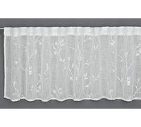 Gardinia Brise-bises avec Passants Cousus, Rideaux Coulissants Transparents, Stickerei, Naturel, 140 x 45 cm