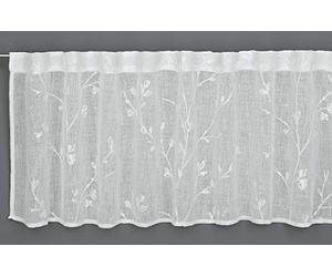 Gardinia Brise-bises avec Passants Cousus, Rideaux Coulissants Transparents, Stickerei, Naturel, 140 x 45 cm