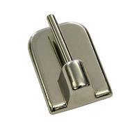 Gardinia Crochet Adhésif pour Barre de Vitrage Hauteur 11 mm Chrome, ABS