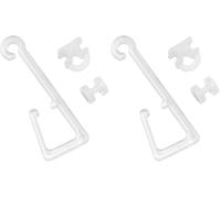 Gardinia Crochet pour Œillets, ABS, Transparent, Non Applicable (Lot de 2)
