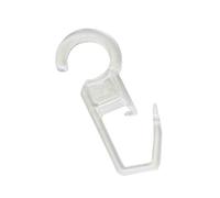 Gardinia Crochets à Plis pour Anneaux de Rideaux, Œillet Ø 10 mm, Série Country, 10 Pièces, Plastique, Transparent
