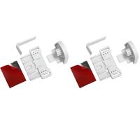 GARDINIA EASYFIX Set de collage et de serrage EF-1 pour stores à enroulement, A utiliser comme support de serrage ou de collage sur le cadre de fenêtre, montage sans perçage, 3-25 mm, plastique, blanc