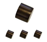 Gardinia Embout de Tringle à Rideau, 2 Pièces, Série Chicago, Diamètre 20 mm, Métal, Bronze (Lot de 4)