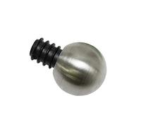 GARDINIA Embout d'Extrémité pour Tringles à Rideaux, 1 Embout d'Extrémité, Série Windsor, Métal, Aspect Inox, Ø 25 mm, Acier