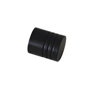 GARDINIA Embouts, Cylindrique, pour Tringle/Barre à Rideaux de Ø 20 mm, Métal, Série Chicago, Noir Mat, 2 pièces