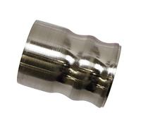 Gardinia Embouts d'Extrémité pour Tringles à Rideaux, 2 x Embouts d'Extrémité Kegel, Série Windsor, Métal, Aspect INOX, Ø 25 mm