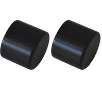 GARDINIA Embouts pour Barres/Tringles à Rideaux, Série Chicago, Ø 20 mm, Métal, Noir Mat, 2 pièces (Lot de 2)