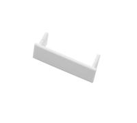 GARDINIA Embouts pour Rails à Rideaux et Rails à voilages, 1 Rail, Plastique, Blanc, série Slim Line, 2 pièces