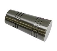 Gardinia Embouts pour Tringle à Rideau, 2 Embouts Apollo, Série Chicago, Métal, Couleur: Titanium, Diamètre: 20 mm
