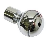 Gardinia Embouts pour Tringle à Rideau, 2 Embouts Boule, Série Chicago, Métal, Chromé, Diamètre: 20 mm