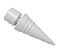 Gardinia Embouts pour Tringle à Rideau, 2 Embouts Pointe, Série Chicago, Métal, Blanc, Diamètre: 20 mm