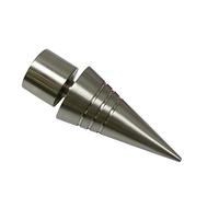 Gardinia Embouts pour Tringle à Rideau, 2 Embouts Pointe, Série Chicago, Métal, Effet INOX, Diamètre: 20 mm