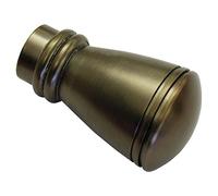 Gardinia Embouts pour Tringle à Rideau, 2 Embouts Siro, Série Chicago, Métal, Bronze, Diamètre: 20 mm