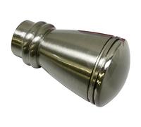 Gardinia Embouts pour Tringle à Rideau, 2 Embouts Siro, Série Chicago, Métal, Effet INOX, Diamètre: 20 mm