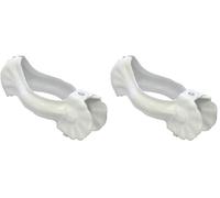 Gardinia Embrasse à Pince Blanc, Steel, Non Applicable (Lot de 2)