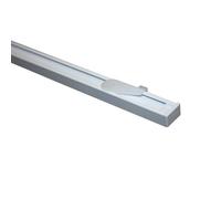GARDINIA Ensemble de Rail à Rideaux en Aluminium Lucy, Set Complet avec Rail à 1 Voie, Blanc, 230 cm