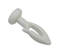 Gardinia Glissière avec Crochet pour modèles de tringles à Rideaux GE et P2U, Universel, 30 Pièces, Plastique, Blanc