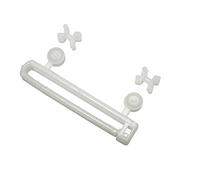 Gardinia Glissières à disques avec glisseurs en Forme de X et Anneaux, Paquet de 10, Plastique, Longueur: 5.9 cm, Blanc