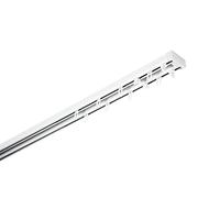GARDINIA Jeu de Rails à Rideaux en Aluminium Lara, Ensemble Complet avec Rail à 2 Voies, Extensible, Blanc, 140-225 cm