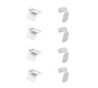 GARDINIA Kit de Montage pour Stores plissés Concept et Stores plissés en nid d'abeille - Supports de Serrage adhésifs et de Pliage, sans perçage, Plastique, Blanc